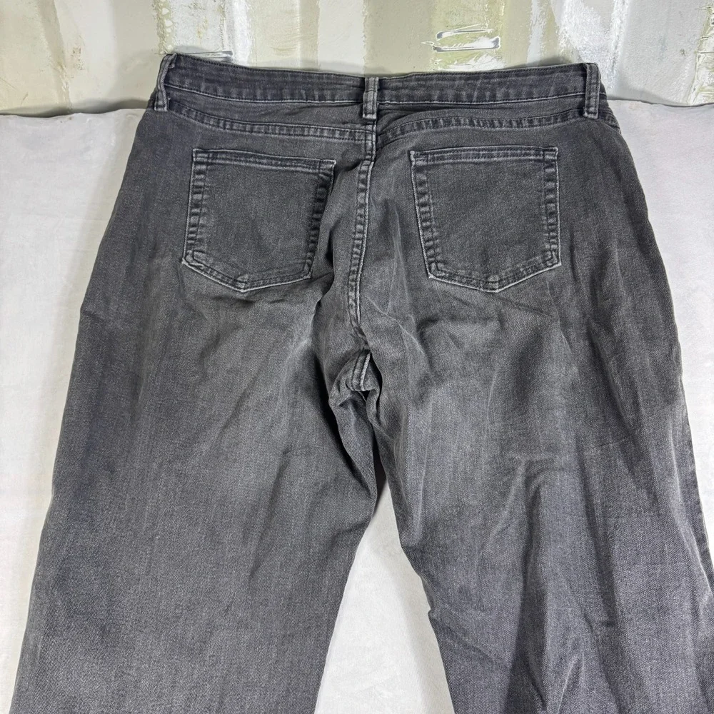 Vintage Riders By Lee Womens Straight Leg Jeans Black Denim 5-Pockets Size 16L